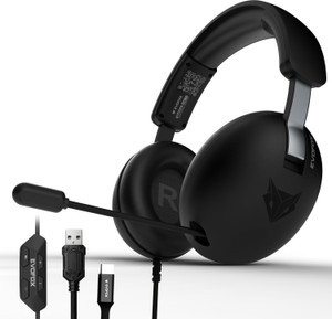 EVOFOX Hyperion USB A+C, 7.1 Surround Sound 50mm Drivers with Retractable Mic Wired Gaming