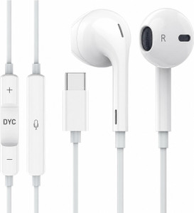 Dyc cSonic Type C iPhone Earphones with HD Quality In-Line Controls & 14.2mm Drive Wired