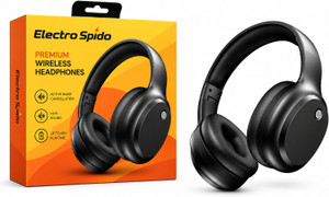 Electro Spido Wireless Over Ear Headphones with ANC, Hi-Fi Sound, Deep Bass & 40H Playback Pro Bluetooth