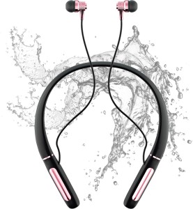 NOYMI Waterproof Wireless earphone Standby 200hrs Support TF Card Neckband Bluetooth Headset