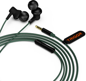 TRIGGR Blaze 3.5mm Jack Wired Earphones with 13mm Driver,In-line Controls,Rich Bass,Mic Wired