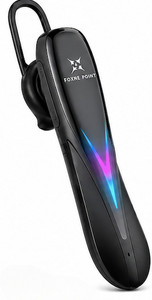Foxne Point Bluetooth Single Ear Headset Mic S209 for Unisex Sport Calling Handsfree Earbud Bluetooth