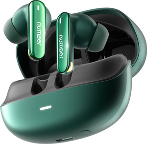 Number Navo Buds N1 w/ 100Hrs Playtime, 4Mic ENC, Dual Pairing, High Bass,Fast Charge Bluetooth
