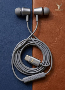 Deeravia Type-C Earphone|ENC Mic| Premium Earphone| Magnetized Buds pro Phantom UBXP Wired