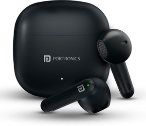 Portronics Harmonics Twins S18 in Ear TWS Earbud,30H Playtime,HD Mic, Game/Music Mode Bluetooth