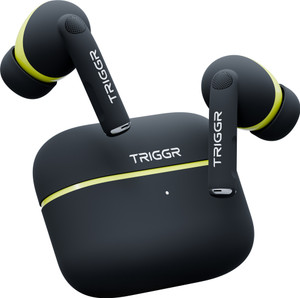 TRIGGR Ultrabuds N4 with Premium Finish, Rubber Grip Design, 40H Battery, 13 mm Drivers Bluetooth