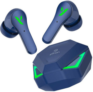 PTron Bassbuds Rogue w/ 40ms Game Mode, 50Hrs Playtime, Pristine Sound, AI-ENC Calls Bluetooth Gaming