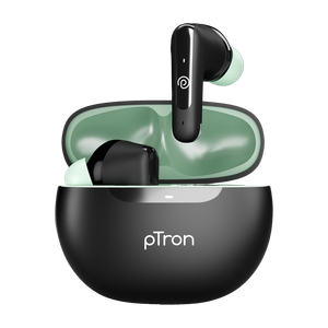 PTron Bassbuds Vibe w/ 34hrs Playtime, Mobile App, Clear Calls, 13mm Drivers,BT5.3 Bluetooth
