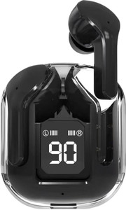 Alfanso BLACK EARBUDS, v5.3 Bluetooth & Gaming LED Display , 6 hrs Playtime Bluetooth