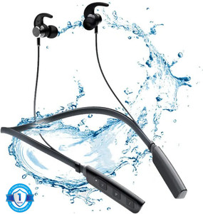 TABARET BOOM BASS Wireless Neckband Bluetooth Earphones & 10mm Drivers,24 Hrs Playtime Bluetooth