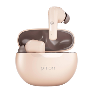 PTron Bassbuds Vibe w/ 34hrs Playtime, Mobile App, Clear Calls, 13mm Drivers,BT5.3 Bluetooth