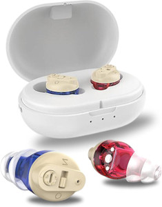 बैल्सन AG-7901 Rechargeable Hearing Aid with Adjustable Sound Amplifier - Ideal for Elderly and Deafness - Includes Charging Case इन द ईयर हियरिंग एड