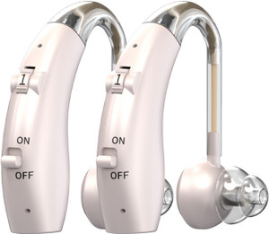 Fastwell F25 Rechargeable BTE Hearing Aid Machine Pair for Both Ears Type-C Charging | Small Size | For Severe to Profound Hearing Loss bte Hearing Aid