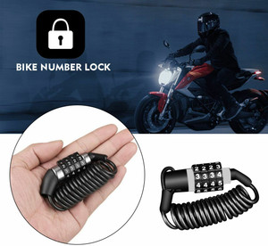 Combination Lock Cable Lock For Motorcycle ASRYD Stainless Steel