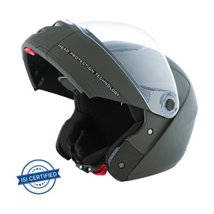 STUDDS NINJA ELITE SUPER FULL FACE - MILITARY GREEN -L Motorbike Helmet