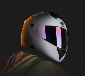 अर्बन कैरीयर ABS Material Flip Up Full Face Stylish with Rainbow Visor For Men मोटरबाइक हेलमेट