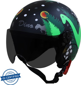 Steelbird Dino Open Face ISI Certified Helmet for Kids Motorbike Helmet