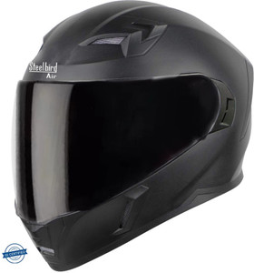Steelbird Air ISI Certified Helmet Black 620 mm Size XL (Black-Visor) Motorbike Helmet