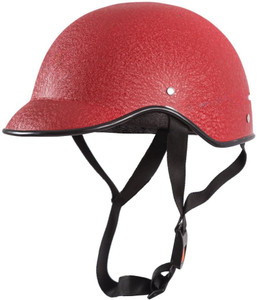Anjana MINI WRINKLE ALL PURPOSE SAFETY HELMET(RED) Motorbike Helmet