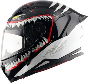 Axor Hunter Shark Motorbike Helmet Black - Image 6