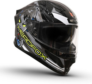 HEADFOX N2F AI Shady Smart Bluetooth Full Face Helmet for Men & Women with LED Blinker Motorbike Helmet