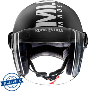 ROYAL ENFIELD OP MLG (V) MATT BLACK/WHITE-XL-600MM Motorbike Helmet