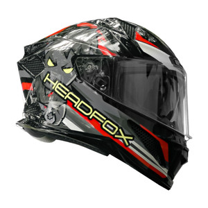 HEADFOX N2F Shady AI Bluetooth Full Face Waterproof Helmet for Men with LED Blinker Motorbike Helmet