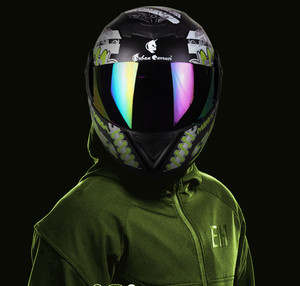 urban carrier ABS Material Full Face Rainbow Visor Helmet, UV Scratch Resistance Motorbike Helmet