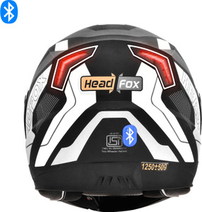 HEADFOX N2 Air 7 Smart Bluetooth Calls | Voice Asst. | GPS | Waterproof | Music Road DV Motorbike Helmet