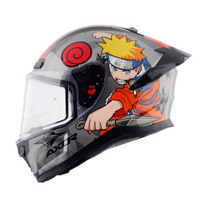Axor Saber Naruto Motorbike Helmet Black Orange - Image 1