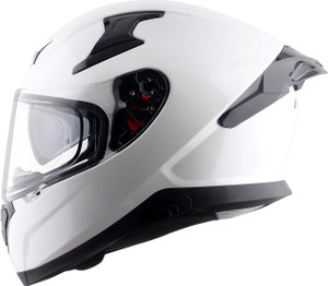 Axor Apex Solid Motorbike Helmet (White) - Image 6