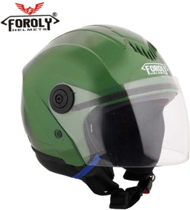FOROLY Track GT Unisex Open Face With Scratch Resistant VisorISI Motorbike Helmet
