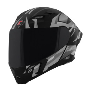 Steelbird SBA-20 SHIELD X ISI Certified Flip-Up Graphic Helmet for Men and Women Motorbike Helmet