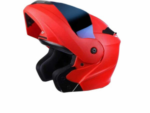 Racing-1 Deletion FlipUp ABS Material Unisex with Rainbow Anti UV Scratch Resistant Visor Motorbike Helmet