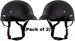 Anjana ALL PURPOSE MINI WRINKLE HALF HELMET FOR UNISEX(BLACK) Motorbike Helmet