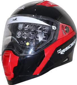 TVS Raider Racing Motorbike Helmet Black - Image 6