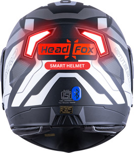 HEADFOX N2 Air 7 Smart Bluetooth Helmet: Calls, Music , GPS & Voice Asst. Road DV Motorbike Helmet