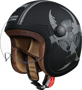 STUDDS Jet Toxic Open Face ISI Certified Helmet for Men and Women Motorbike Helmet