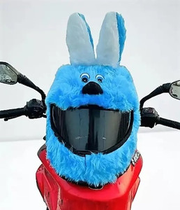 Anjana HELMET COVER UNIVERSAL ONLY FOR FULL FACE HELMET BLUE Motorbike Helmet