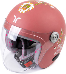TVARRA Lotus UV Safe Full Visor Helmet for Women ISI/DOT Cert.Scratch Resistant Motorbike Helmet
