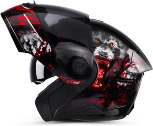 Steelbird SBA-8 Roar ISI Certified Flip-Up Helmet for Men with Inner Smoke Sun Shield Motorbike Helmet