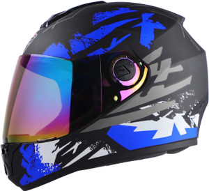 Steelbird SBH-11 Zoom Racer ISI Certified Full Face Graphic Helmet for Men and Women Motorbike Helmet