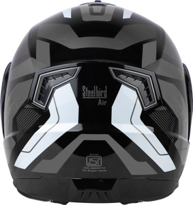 Steelbird Air SBA-7 ISS Road Matt Black Grey XL 620mm Flip Up Helmet - Image 4
