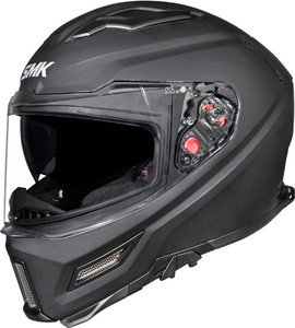 SMK AGNAR SOLID ISI, DOT & ECE 06 Certified Helmet with Dual Visor Motorbike Helmet