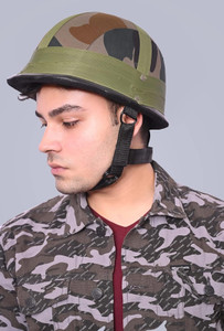 FELL-TRACK Army Stylish Helmet For Men Boys. Women Motorbike Helmet (Military ARMY) Motorbike Helmet