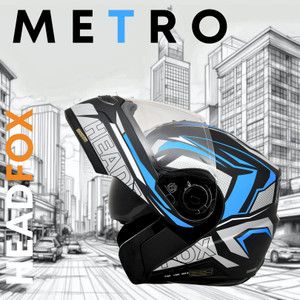 HEADFOX N2 Smart Bluetooth Helmet with Flash Lights | Calls | Voice Asst. DV Motorbike Helmet