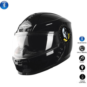 Steelbird Bluetooth Full Face ISI Helmet (Matt Black) - Image 1