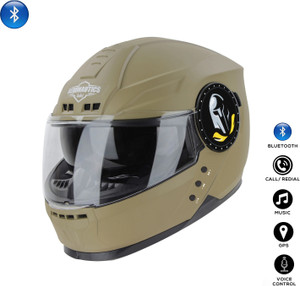 Steelbird Bluetooth Full Face ISI Certified Helmet for Men with Inner Smoke Sun Shield Motorbike Helmet