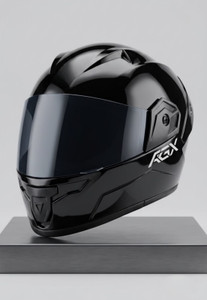 Agx Black Anti UV PC Visor ABS Unisex Motorbike Helmet - Image 1