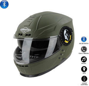स्टीलबर्ड Bluetooth Full Face ISI Certified Helmet for Men with Inner Smoke Sun Shield हेलमेट